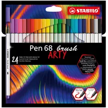 Stabilo Pen 68 brush ARTY Filzstifte farbsortiert, 24 St.