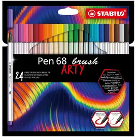 Stabilo Pen 68 brush ARTY Filzstifte farbsortiert, 24 St.