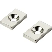 TRU Components W20L12T3-M4 Permanent-Magnet Rechteckig (L x B x H) 20 x 12 x 3 mm N35 Grenztemperatur (max.): 80°C