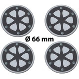 4 x Ø 66 mm Polymere Aufkleber / Dekor / Nabenkappen, Felgendeckel
