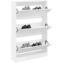 vidaXL Schuhschrank 80x21x125,5 cm Weiß