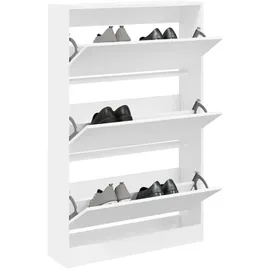 vidaXL Schuhschrank 80x21x125,5 cm Weiß