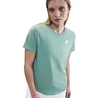 Nike Damen Club SS TEE Cannon/White, M