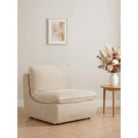 Hela Lounge-Sessel Rhodos Mikrofaser 74 x 77 x 87 cm Beige mit Kissen