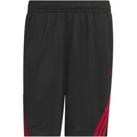 adidas Legends 3-Stripes Basketball Shorts Black/Team Power Red 2 XS