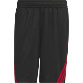 adidas Legends 3-Stripes Basketball Shorts Black/Team Power Red 2 XS