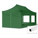 TOOLPORT Faltpavillon Economy 3 x 6 m inkl. 4 Seitenteile dunkelgrün 59054