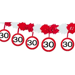 30. Geburtstag Verkehrsschild Party Deko Set rot weiß Mann Frau Partyset