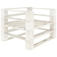 vidaXL Garten-Palettensessel Sessel 80 x 60,8 x 67,5 cm weiß