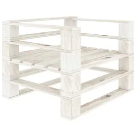 vidaXL Garten-Palettensessel Sessel 80 x 60,8 x 67,5 cm weiß