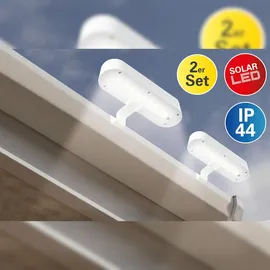 NÄVE LED-Solarleuchte Weiß inkl. Halterung 2er-Set