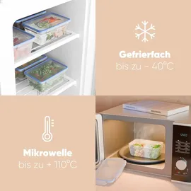 classbach Classbach® Frischhaltedosen mit Deckel | 6er Set | 100% dicht | Meal Prep Boxen | für Mikrowelle Spülmaschine Gefrierfach geeignet | Lunchbox | Dosen Meal Prep stapelbar | Gefrierdosen | C-FHD 4023 K