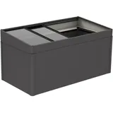 Biohort Frühbeet-Aufsatz HochBeet 2 m x 1 m Dunkelgrau-Metallic