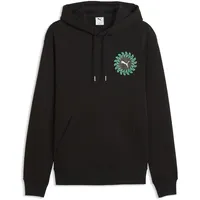 Puma Hoodie "Sunset Drive Hoodie Herren", Herren, Gr. L, schwarz, Obermaterial: 32% Polyester, 68% Baumwolle. Kapuzenfutter: 100% Baumwolle. Rippe: 4% Elasthan, 96% Baumwolle, normal, Sweatshirts Hoodie