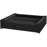 ML-Design Verbindungsrahmen für Waschmaschine und Trockner mit Schublade, 60,5 x 54 x 15 cm, Schwarz