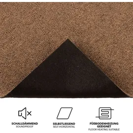 Karat Teppichfliesen Moscow Selbstliegend 50 x 50 cm Hellbraun