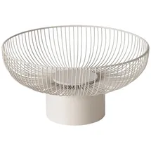 Boltze Deko-Schale Ø 38 cm CINDY, Ø 38 cm - Beige - Metall - pulverbeschichtet - mit Fuß