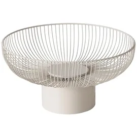 Boltze Deko-Schale Ø 38 cm CINDY, Ø 38 cm - Beige - Metall - pulverbeschichtet - mit Fuß