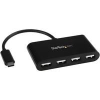 Startech St4200minic Hub - Mini Hub - USB C auf 4x USB-A - Schwarz