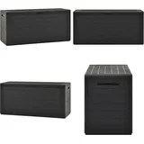 Gartenbox Anthrazit 116x44x55 cm - Gartenbox - Aufbewahrungsbox - Outdoor Box - Gartendeko - Gartenzubehör - Home & Living