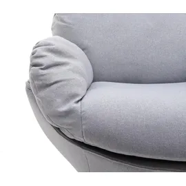Mendler Relaxsessel HWC-L12 Polyester 72 x 101 x 72 cm Grau mit Hocker