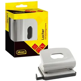 IDENA Locher, Metall, bis 16 Blatt grau