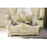 JVmoebel Schlafzimmer-Set Elegantes Schlafzimmermöbel Set in Weiß aus hochwertigem Holz, (3-tlg., 3-teilig), Made in Europa weiß