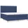vidaXL Boxspringbett mit Matratze Blau 180x200 cm Stoff