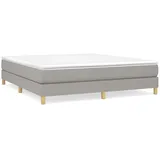 vidaXL Boxspringbett Hellgrau 180x200 cm Stoff1398630