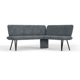 OTTO home Eckbank OTTO HOME "Mily Küchenbank, Polsterbank, Esszimmerbank, 205x164 cm", schwarz (jet schwarz, schwarz), B:205cm H:89cm T:164cm, Holzwerkstoff, Metall, Polyester, Sitzbänke, Eckbank, Moderne Bank und Farben, Sitzplatzanzahl: 5, Frei in Raum stellbar