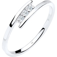 Elli DIAMORE Ring Damen Klassisch Elegant mit Diamant (0.06 ct.) 925 Silber