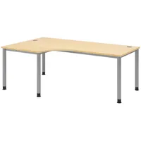Bümö Schreibtisch Ahorn, Nachbildung,Ahorn, L-Form, 200x74x120 cm, FSC Mix,