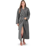 Normani Bademantel aus 100 % Baumwolle Lola in Grau | Gr.: 3XL