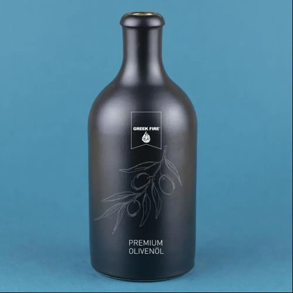 Greek Fire Keramikflasche für Olivenöl