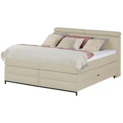 switch Boxspringbett  Kay ¦ creme ¦ Maße (cm): B: 143 H: 116