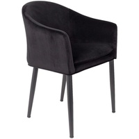 Livetastic Armlehnstuhl, Schwarz, Textil, A-Form, 57x77x55.5 cm, Bezug abnehmbar, Esszimmer, Stühle, Esszimmerstühle, Armlehnenstühle