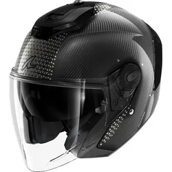 Shark RS Jet Carbon Ikonik, Jethelm - Schwarz/Silber - XL