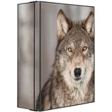 Banjado XXL Medizinschrank Abschliessbar 35x46x15cm Arzneischrank Anthrazit Aus Metall Mit Motiv Soraya