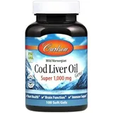 Carlson Labs Cod Liver Oil - Super 1000 mg, 100 Softgels