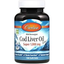 Carlson Labs Cod Liver Oil - Super 1000 mg, 100 Softgels