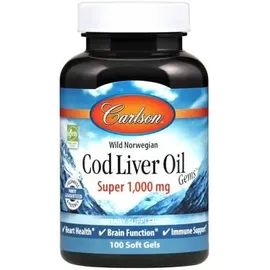 Carlson Labs Cod Liver Oil - Super 1000 mg, 100 Softgels