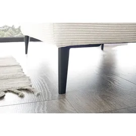 KAWOLA Relaxsessel CARA Feincord 80 x 80 x 100 cm Weiß mit Kissen