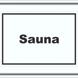 Sauna Schild mit Text Erholung Entspannung waagerecht A0 (841x1189mm)