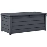 Kissenbox 454L Grau Garten Truhe Außen Aufbewahrung Deckel Kiste Geräte Auflagen