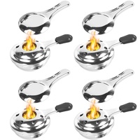 Lixada Edelstahl Alkoholkocher, Tragbarer Fondue Brenner Für Fondue Mini Alkoholbrenner Zubehör, Camping Spirituskocher für Fondue Speisewärmer, Picknick Rucksackreisen Reisen BBQ,Trockentopf-Küche