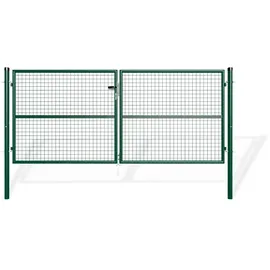 casanoov Doppelflügeltor 306 x 131 cm Grün/Metall