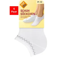 NUR DIE Sneakersocken 6-Paar Weiß 39-42