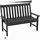 Costway Gartenbank 132 x 65 x 91 cm Schwarz