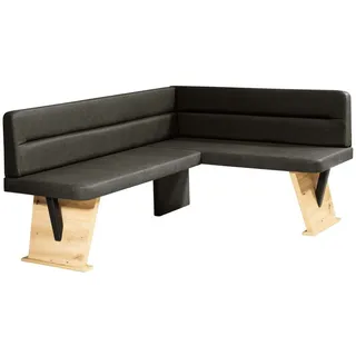 Home Affaire Eckbank »Laros« Bezug in verschiedenen Qualitäten und Farben, schwarz