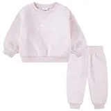 Nike Kids Nike Kinder Essential Fleece Crew Set, Pink Foam Heather, 12 Monate